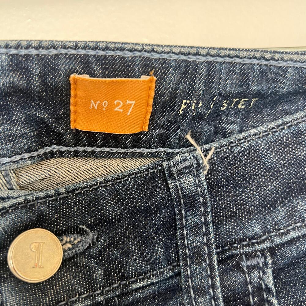 Pilcro No. 27 Full Flare Dark Wash Stretch Denim Jeans Womens Size 27 - Picture 4 of 12
